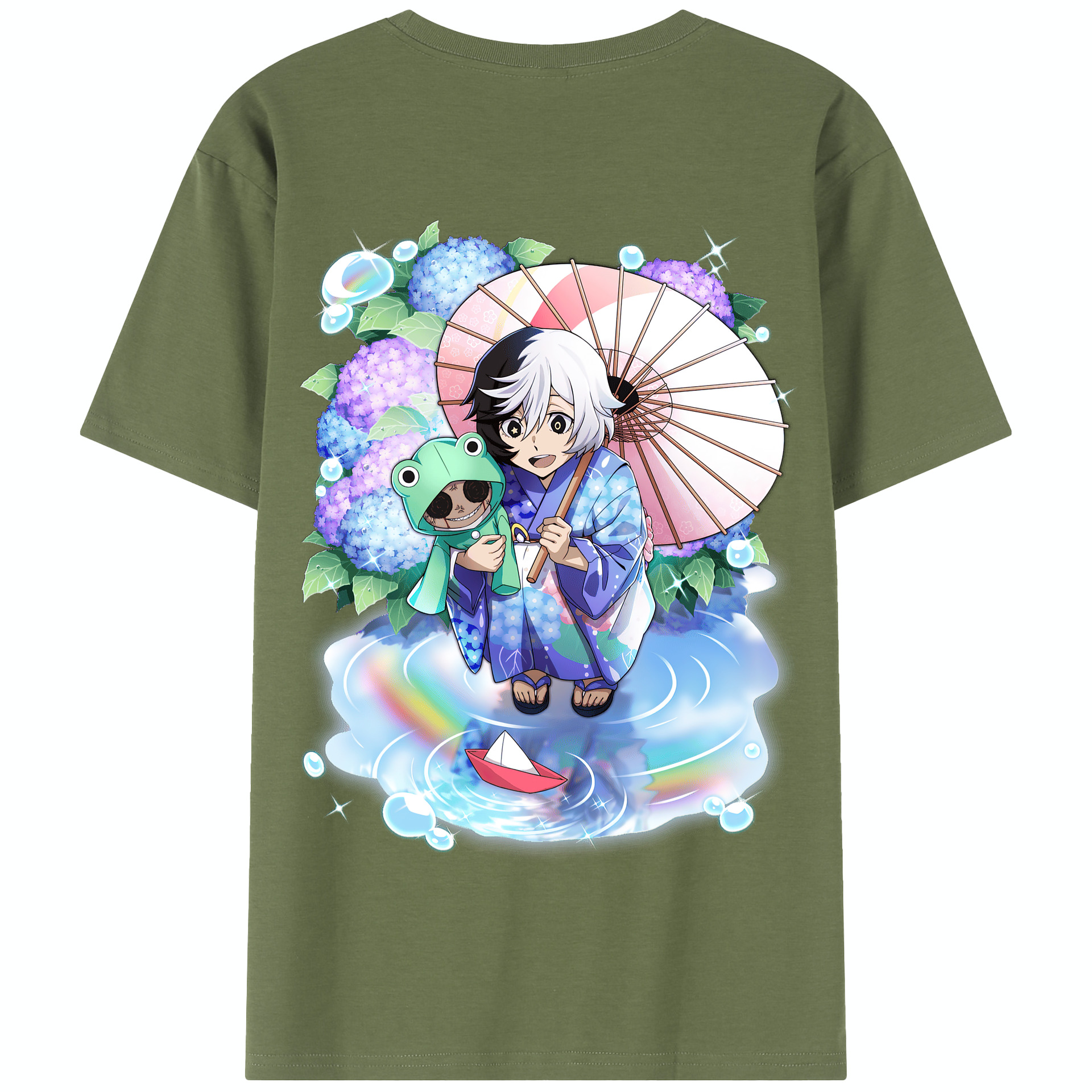 （画像用） 文豪ストレイドッグス Bungo Stray Dogs 綿100％半袖Tシャツ（背面プリント）